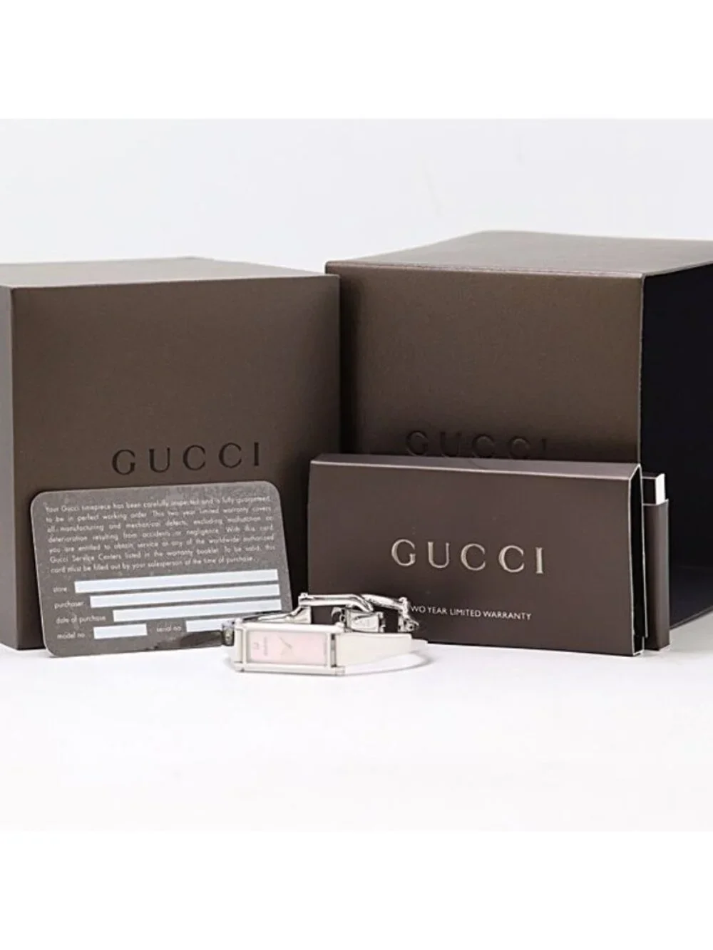 Gucci Quartz Pink Shell Dial Watch